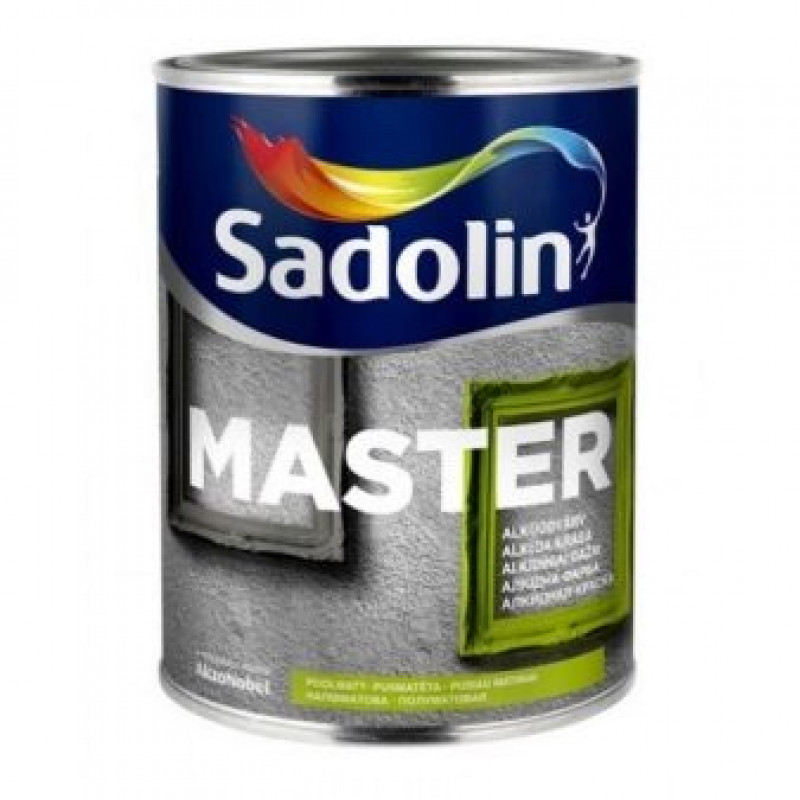 Alkīda krāsa Sadolin Master pusmatēta 2.5L